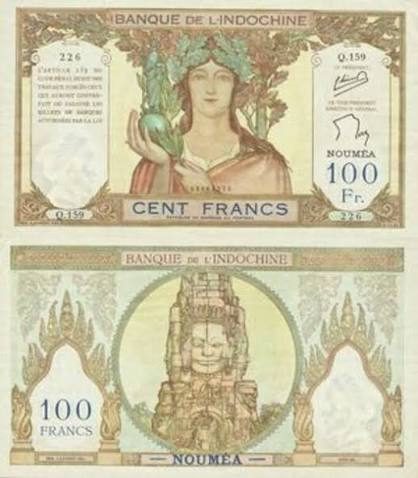 Billet rare de la Banque de l’Indochine, 100 francs